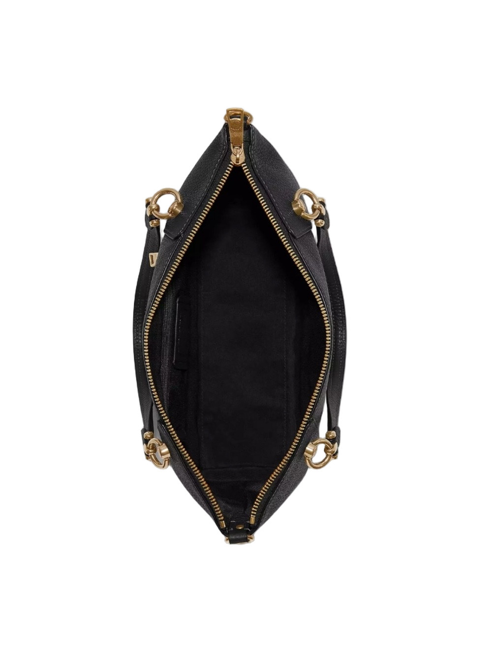Coach Kacey Black Pebble Leather Crossbody Tote with Gold Hardware and Dust Bag - Picture 2 of 7